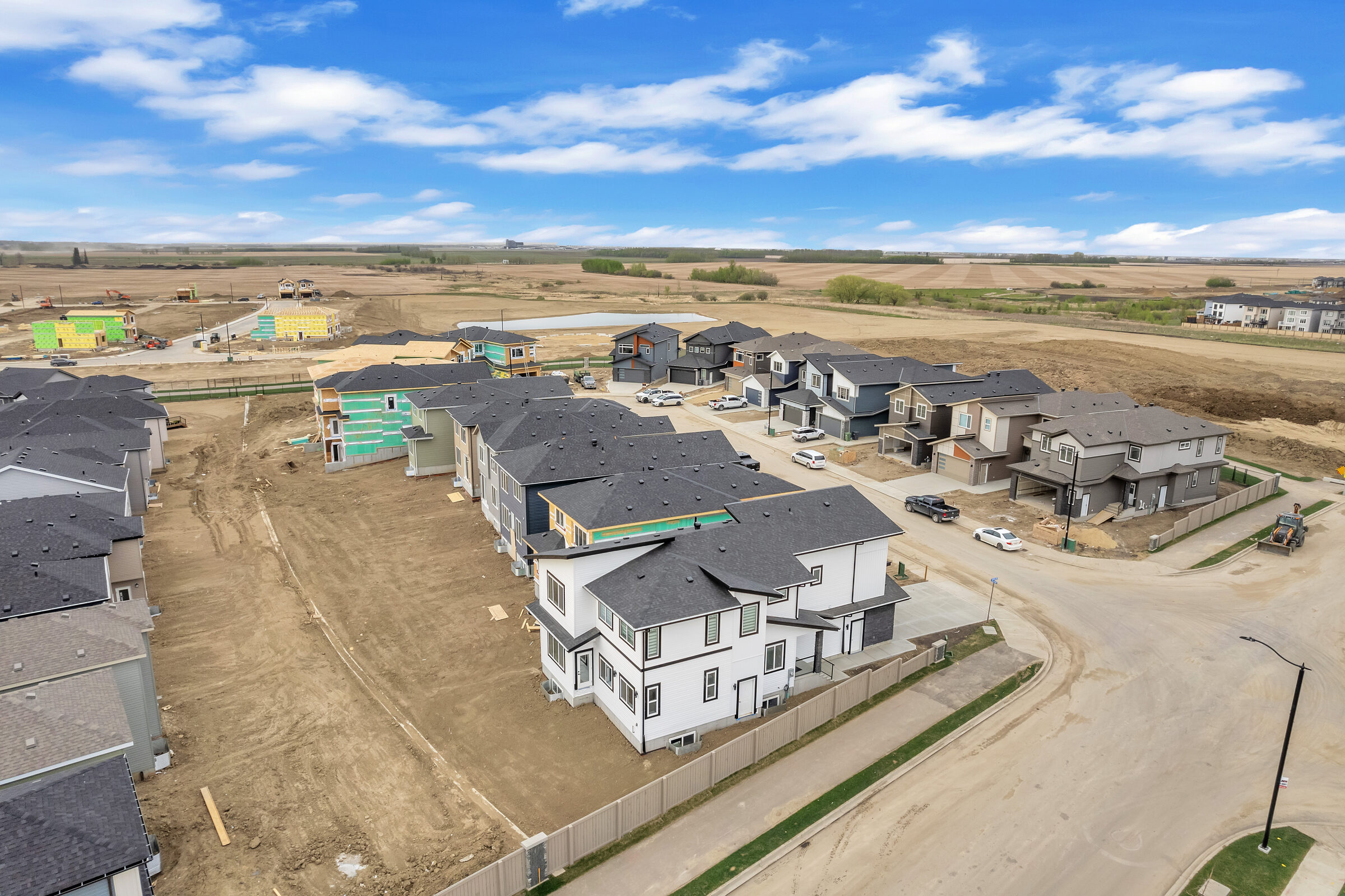 Aerial view of family community