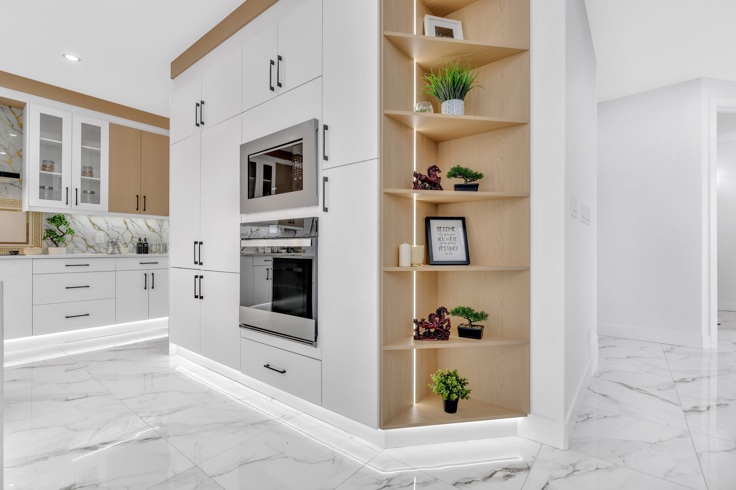 Built-in shelving